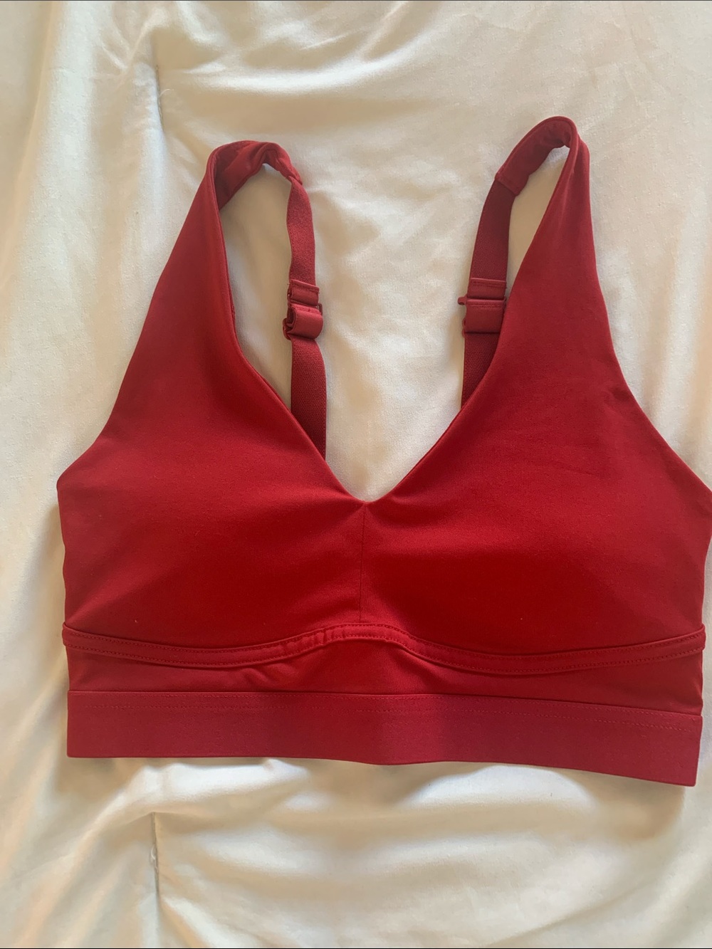 Fabletics Red All Day Everyday sports bra